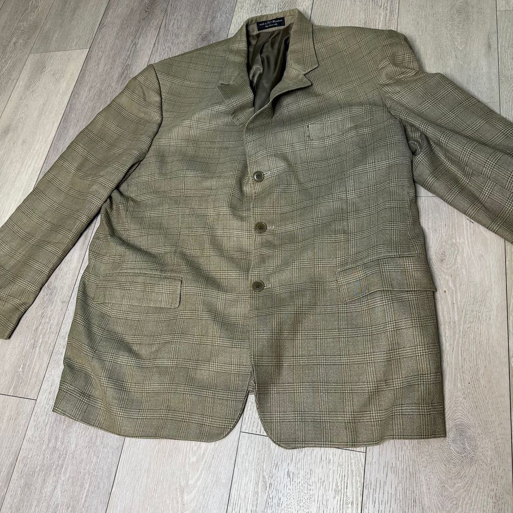 Gianfranco Ruffini Classic Glen Plaid Blazer Professional Business Suit Jacket‎